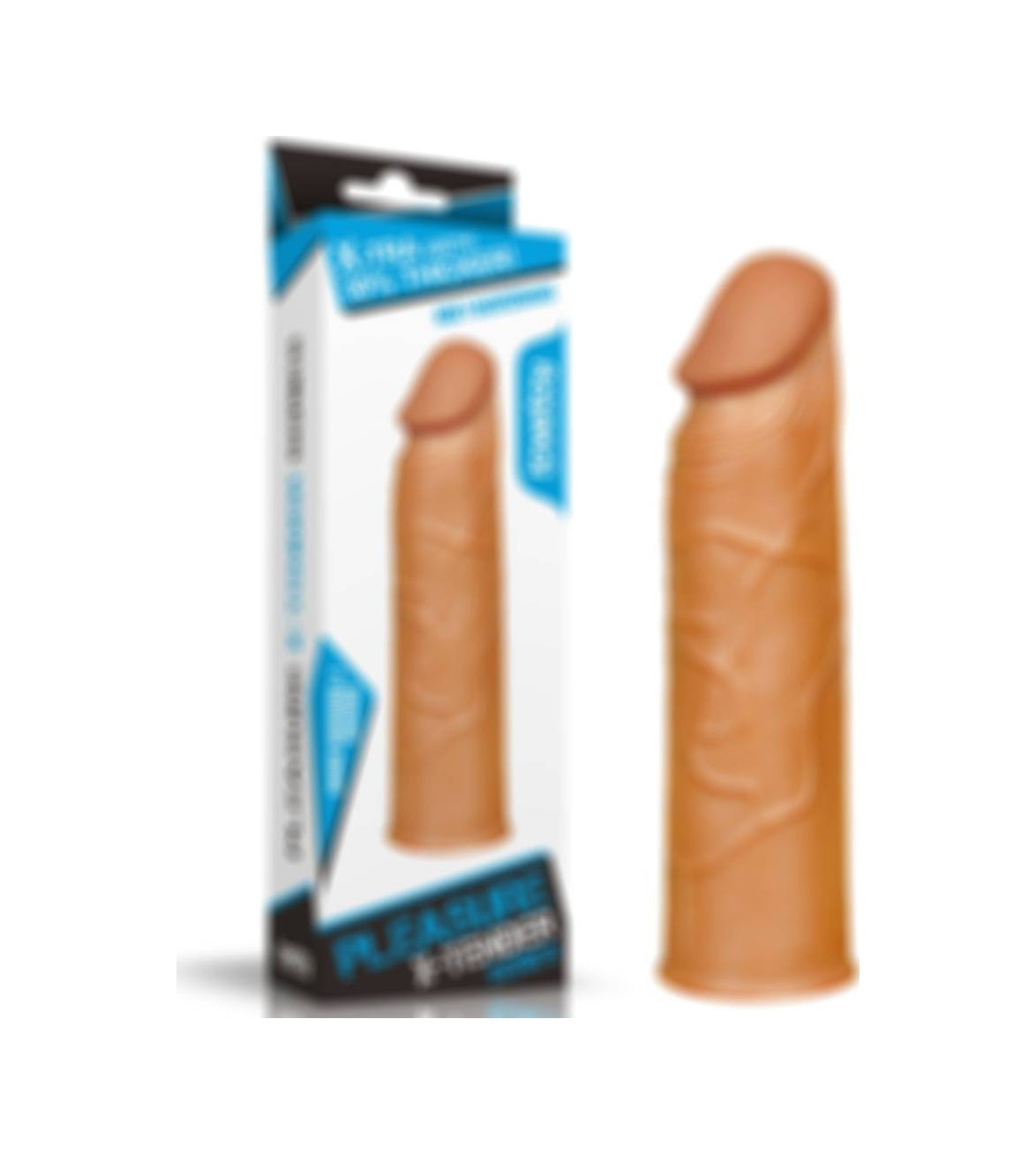 Pleasure X-Tender 3 Cm Dolgulu Realistik Uzatmalı Penis Kılıfı 17 CM