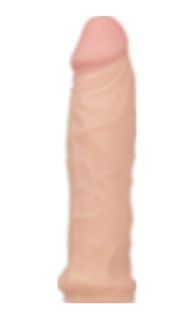 16 CM Sleeve Damarlı Gerçekçi Uzatmalı Silikon Penis Kılıfı