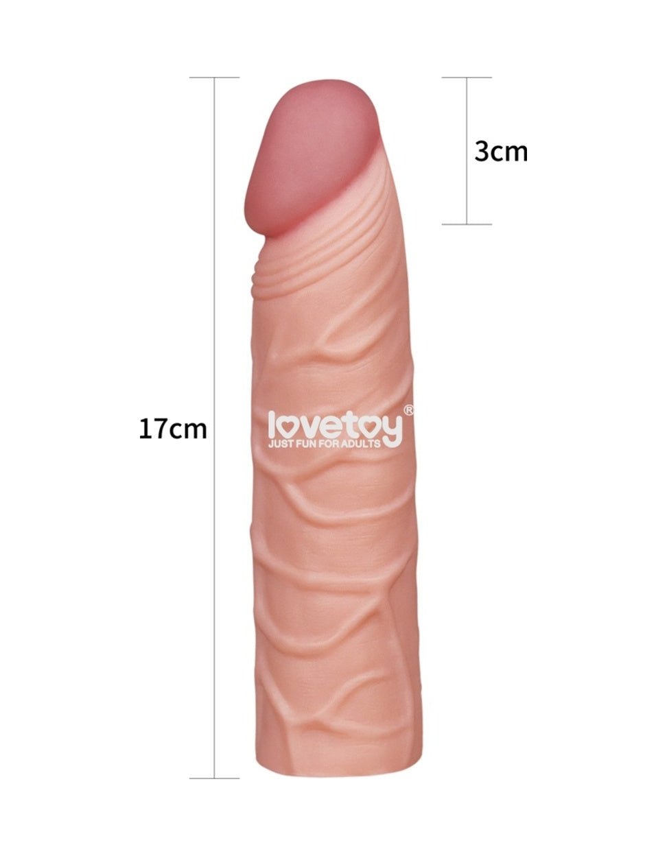 Lovetoy X-Tra 2.5 Cm Uzatmalı Dolgulu Realistik Penis Kılıfı