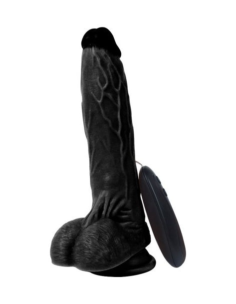 Xise 10 Titreşimli Realistik Zenci Vibratör Vantuzlu Dildo 20 Cm