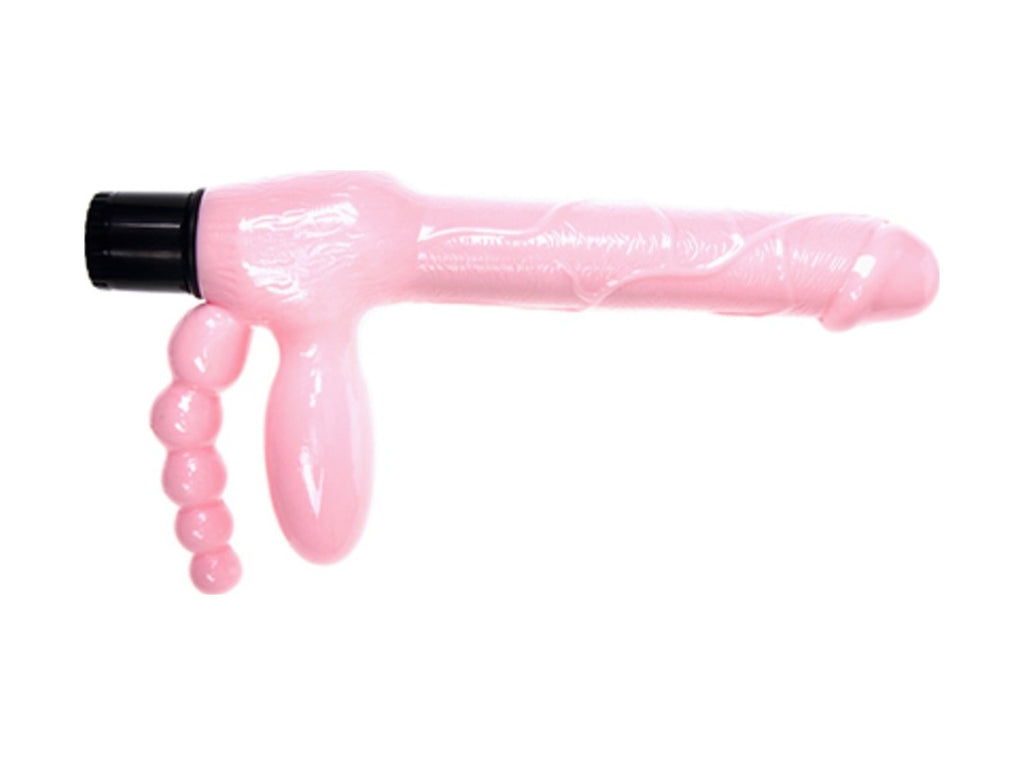 Baile Çift Taraflı Belden Bağlamalı Penis G-Spot Vibratör Anal Plug
