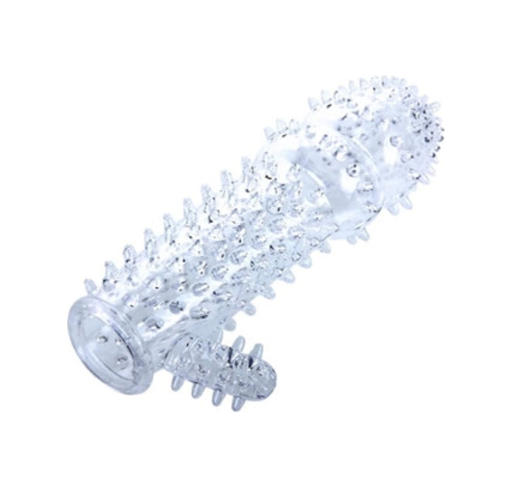Baile Clitoris Crystal Sleeve Tırtıklı Uzatmalı Silikon Penis Kılıfı