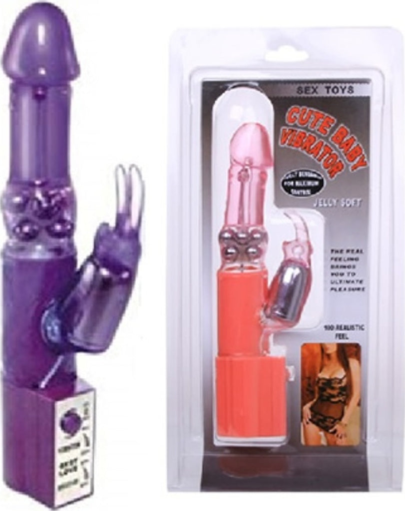 Baby 24Cm Titreşimli Oynar Başlı Teknolojik Vibratör Mastürbatör