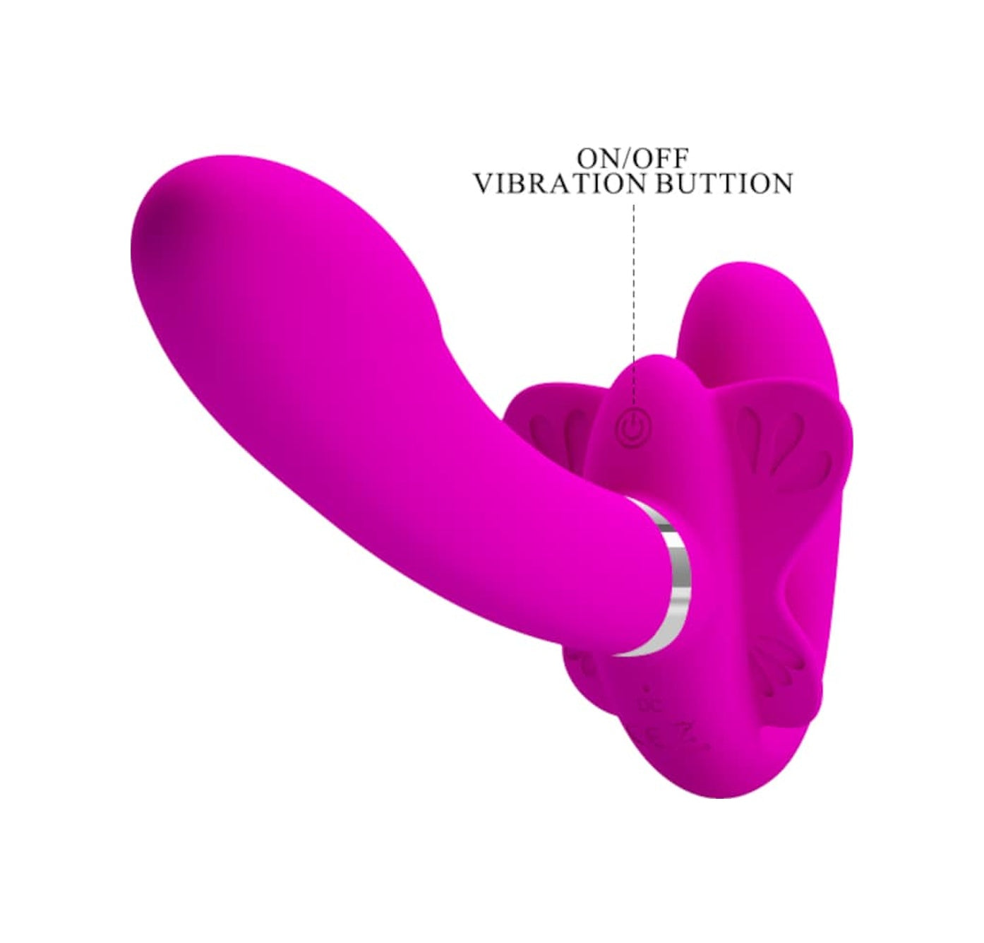 Pretty Love 12 Titreşimli Silikon Strap-On Usb Şarjlı Süper Lüks Vibratör