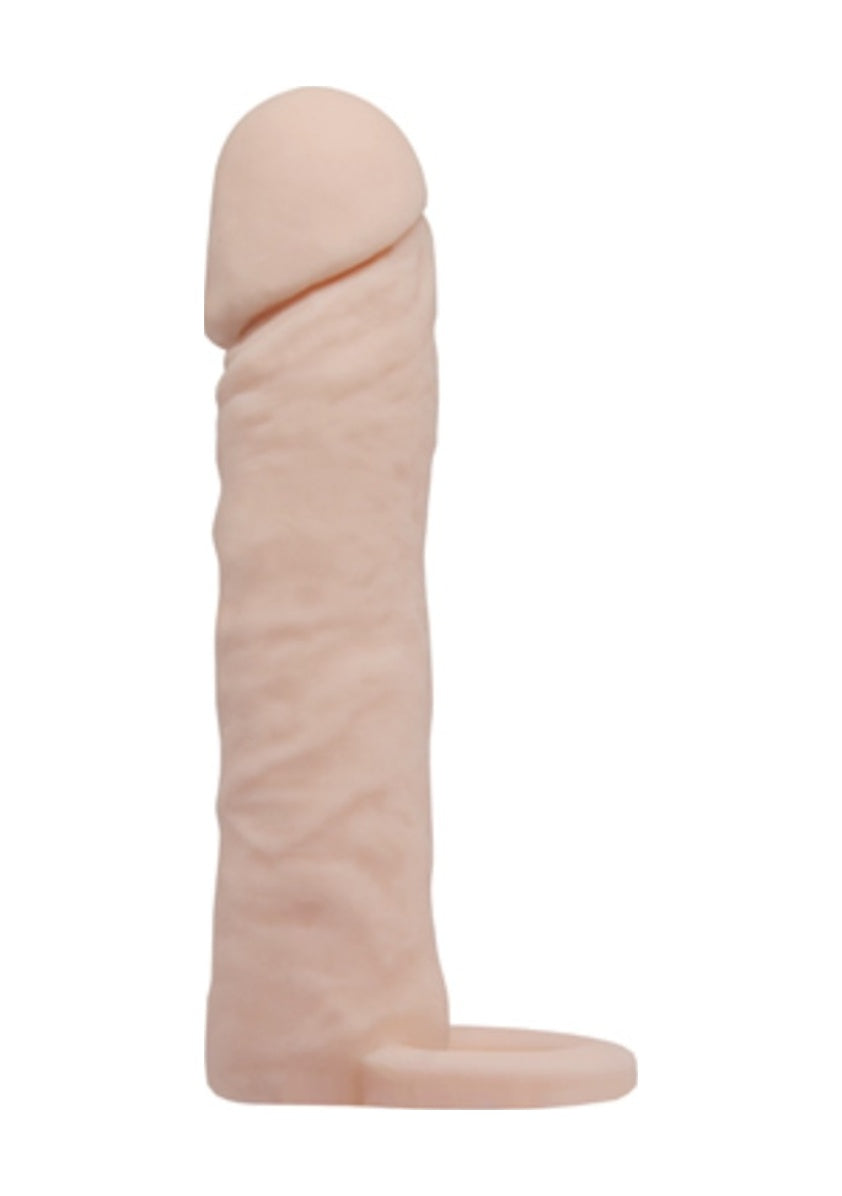 Pretty Love 5 Cm Dolgulu Realistik Uzatmalı Penis Kılıfı Dildo Ten Rengi Penis