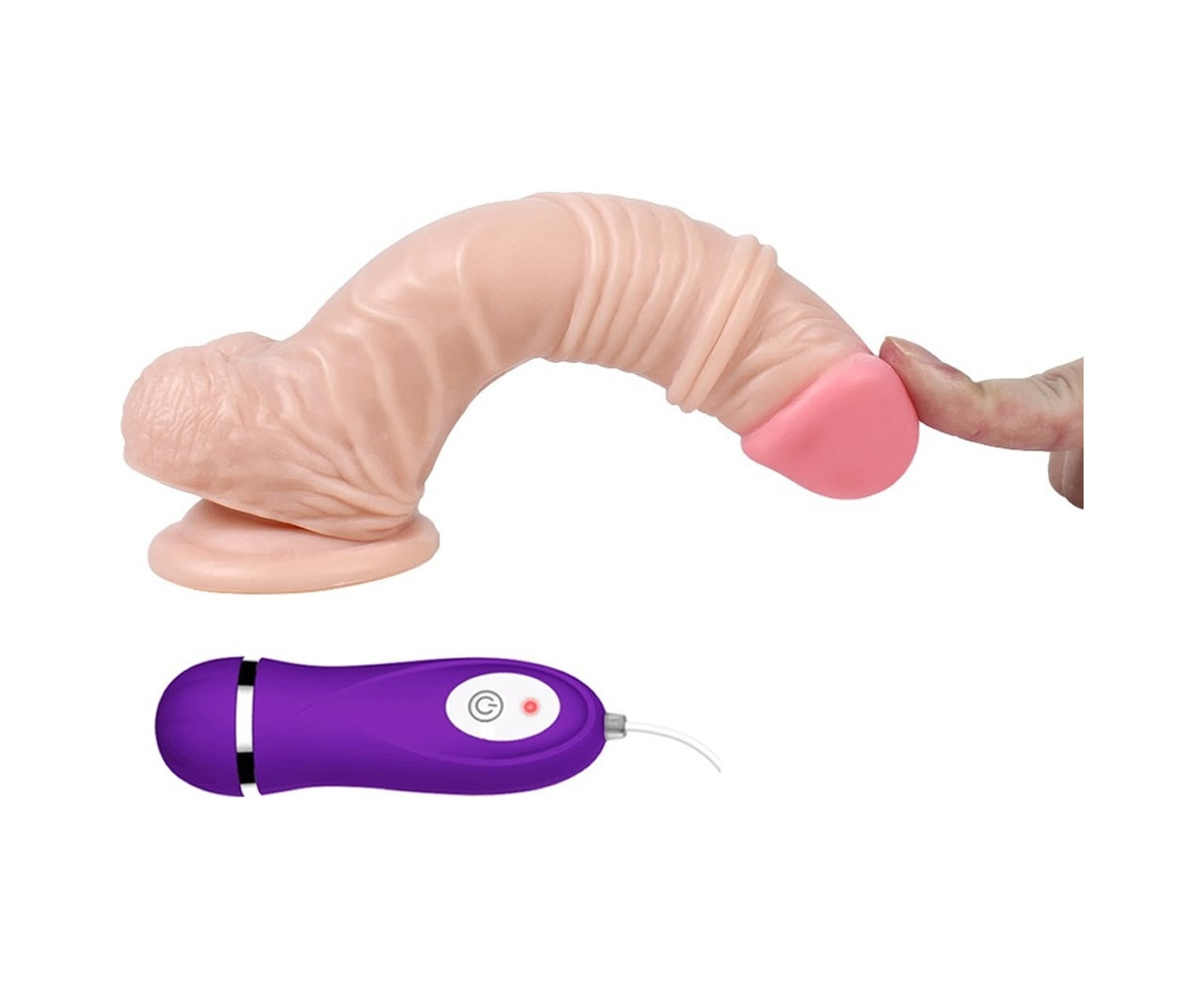 Shequ Thunder 19 Cm 10 Titreşimli Kumandalı Realistik Vibratör Penis
