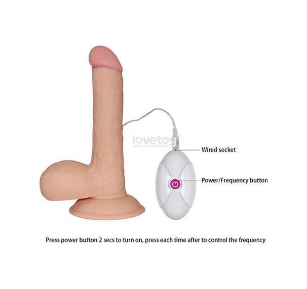 Lovetoy Soft Dude Titreşimli Realistik Vibratör Dildo 19 CM