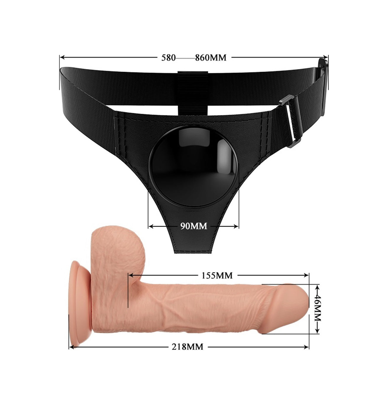 Yeni Nesil Realistik Mıknatıslı Strapon Damarlı Penis Dildo
