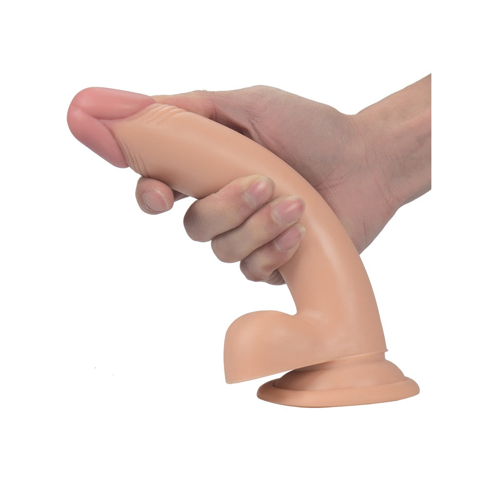 21 CM Ten Dokusu Realistik Vantuzlu Süper Anal Dildo Penis