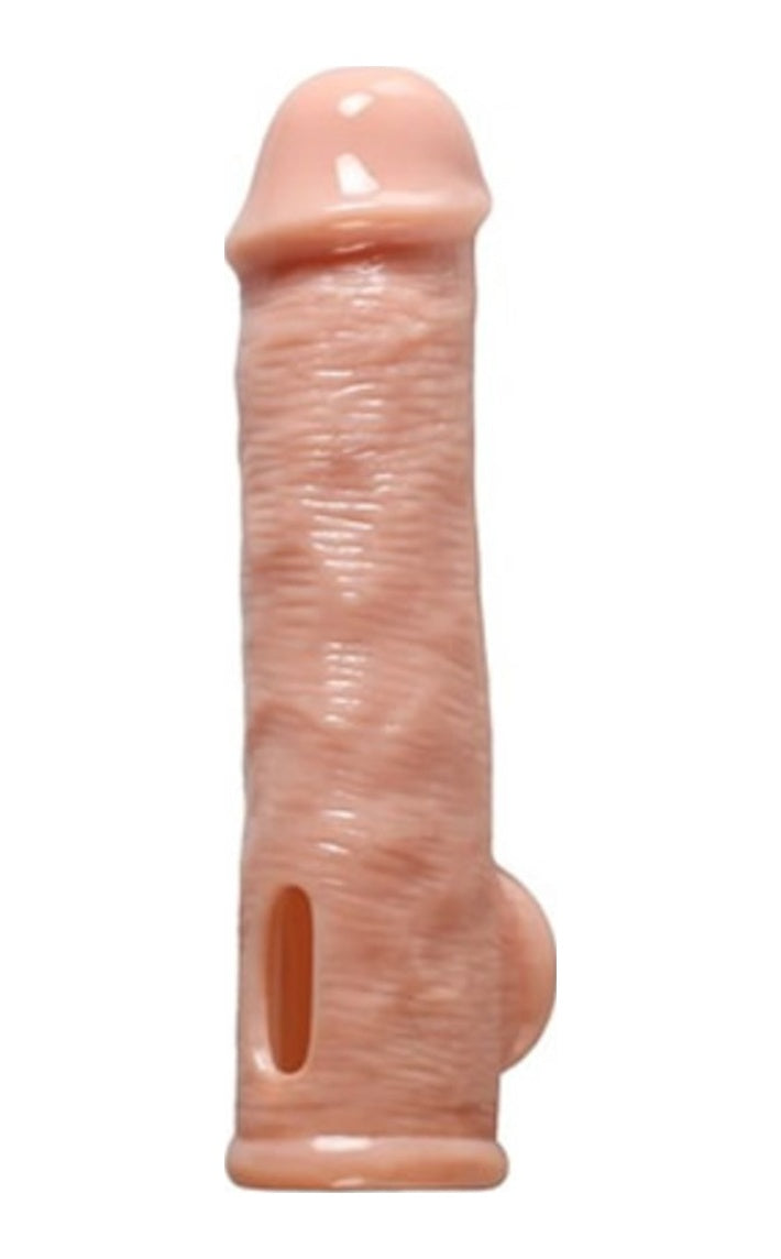 Big 16 Cm Realistik Uzatmalı Penis Kılıfı + Kaydırıcı