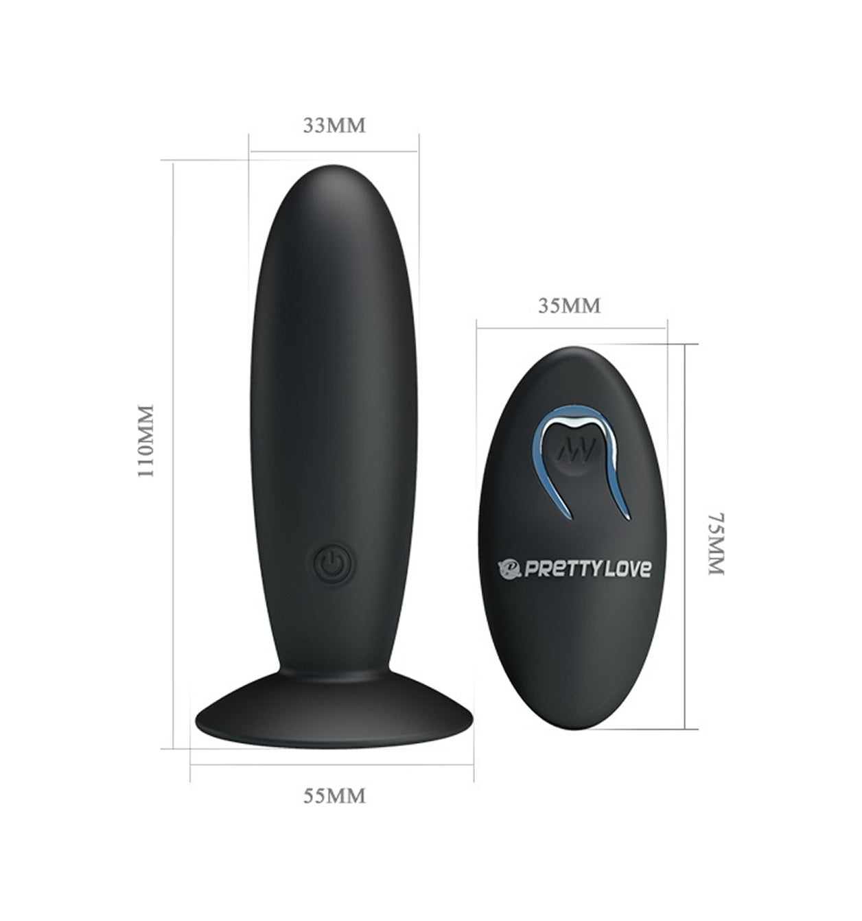 Pretty Love 12 Titreşimli G-Spot Mastürbatör Uzaktan Kumandalı Anal Plug