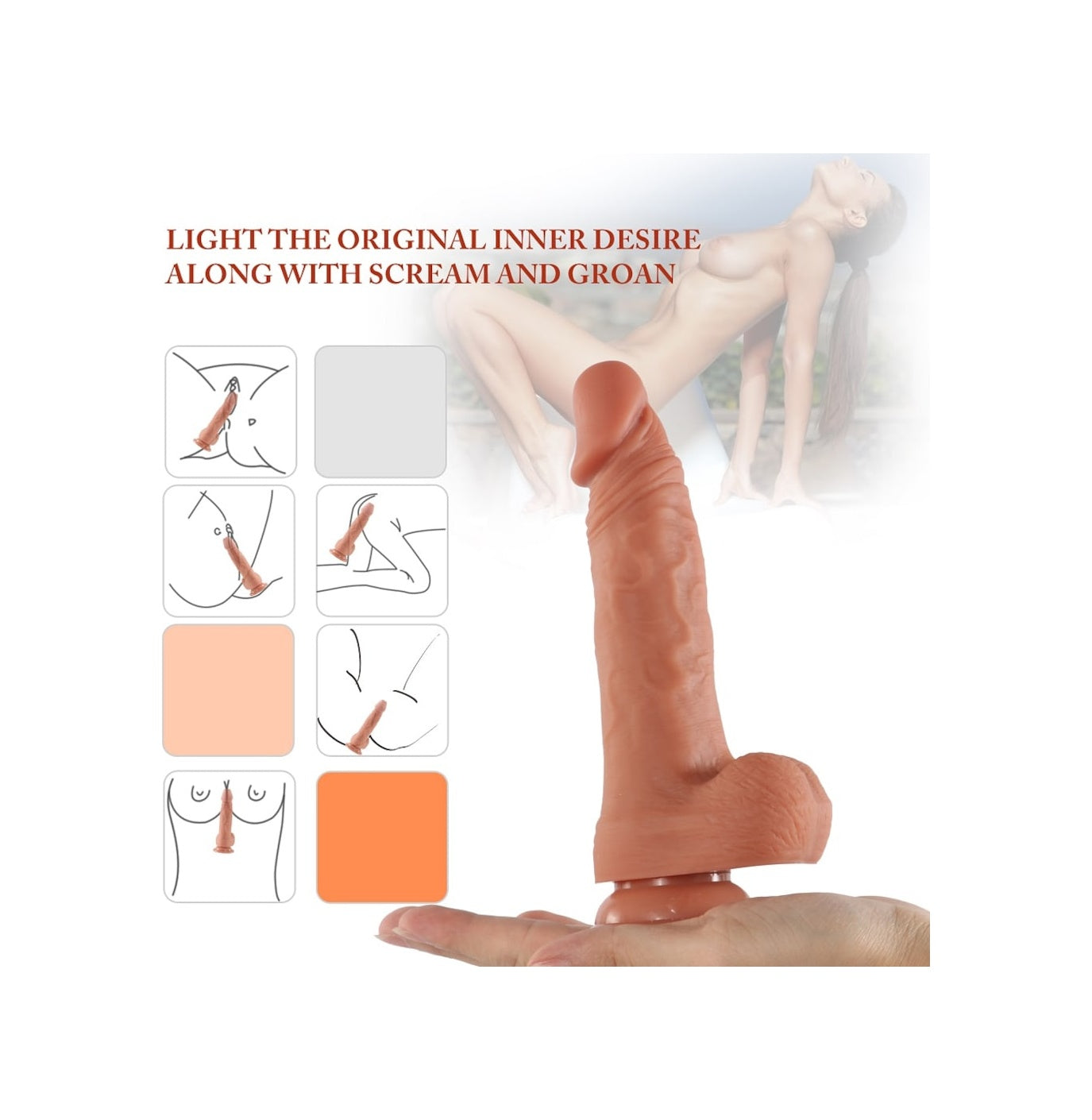 Yeni Nesil Ultra Realistik Çift Katmanlı Vantuzlu Dildo Penis