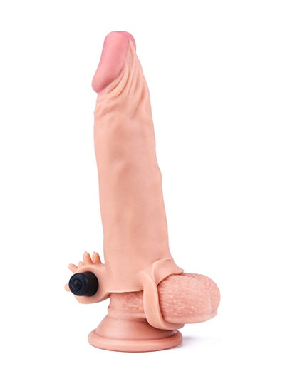 Lovetoy X-Tender 5 CM Dolgulu Realistik Titreşimli Uzatmalı Penis Kılıfı 19 CM