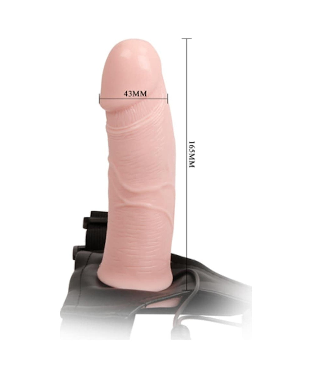 Baile Men'S 17 Cm Içi Boş Belden Bağlamalı Titreşimli Protez Penis
