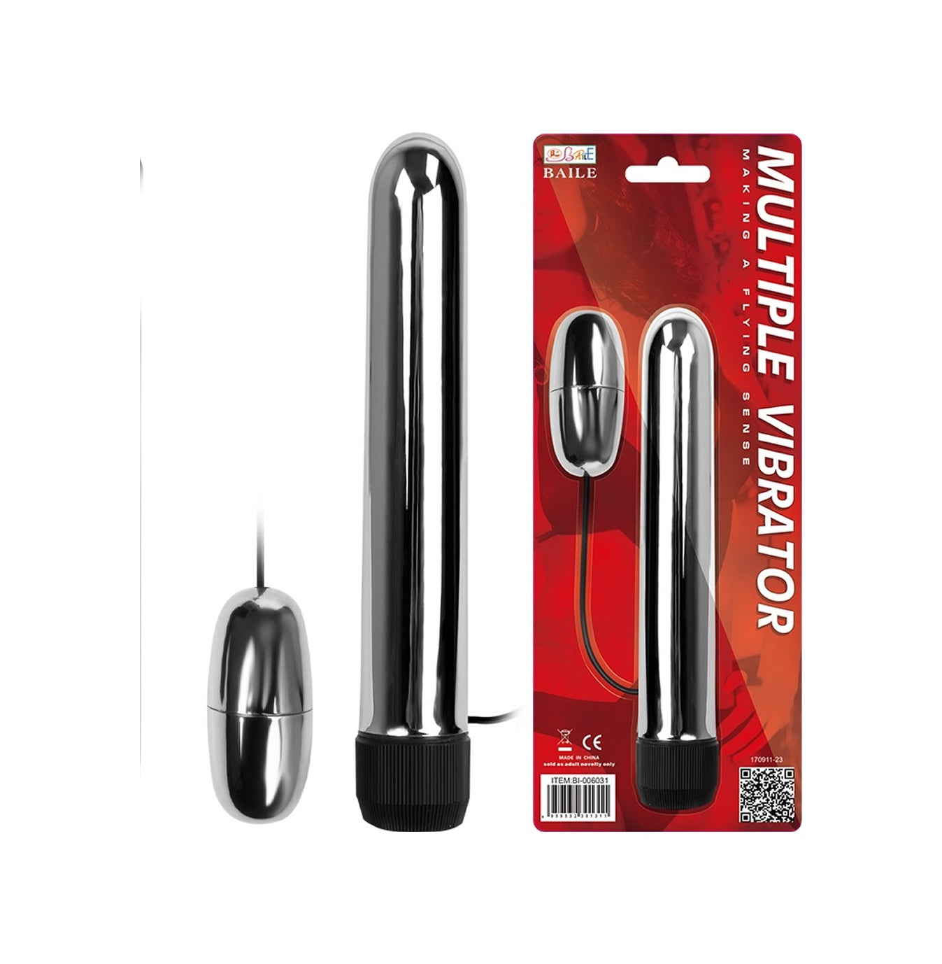 Baile Fantastik Titreşimli Metal Vibratör Mastürbatör 17 CM Anal Ve Vajinal Dildo