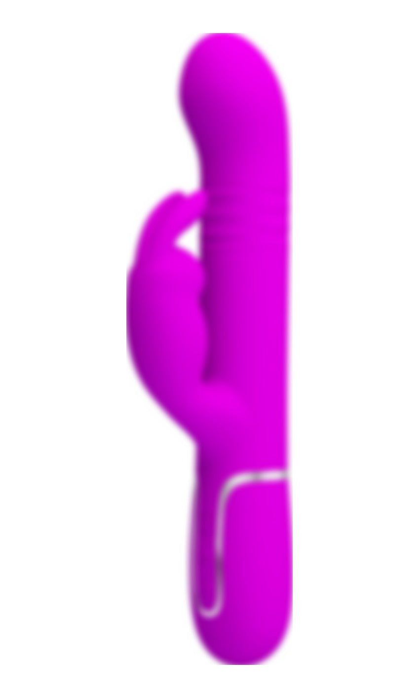 Multifonsiyonlu Rabbit 7 Titreşimli Oynarbaşlı Pembe Vibratör