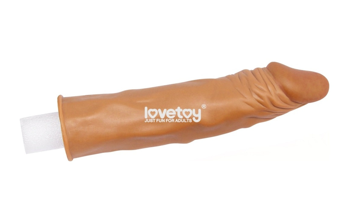 Lovetoy 5 Cm Dolgulu Realistik Uzatmalı Penis Kılıfı Dildo
