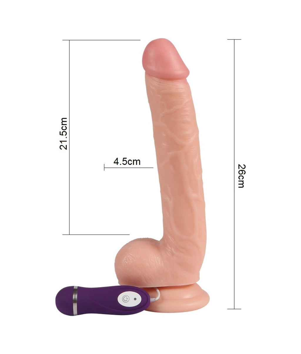 Shequ Optimus 26 Cm 10 Hız Titreşim Uzun Dev Realistik Vibratör Penis