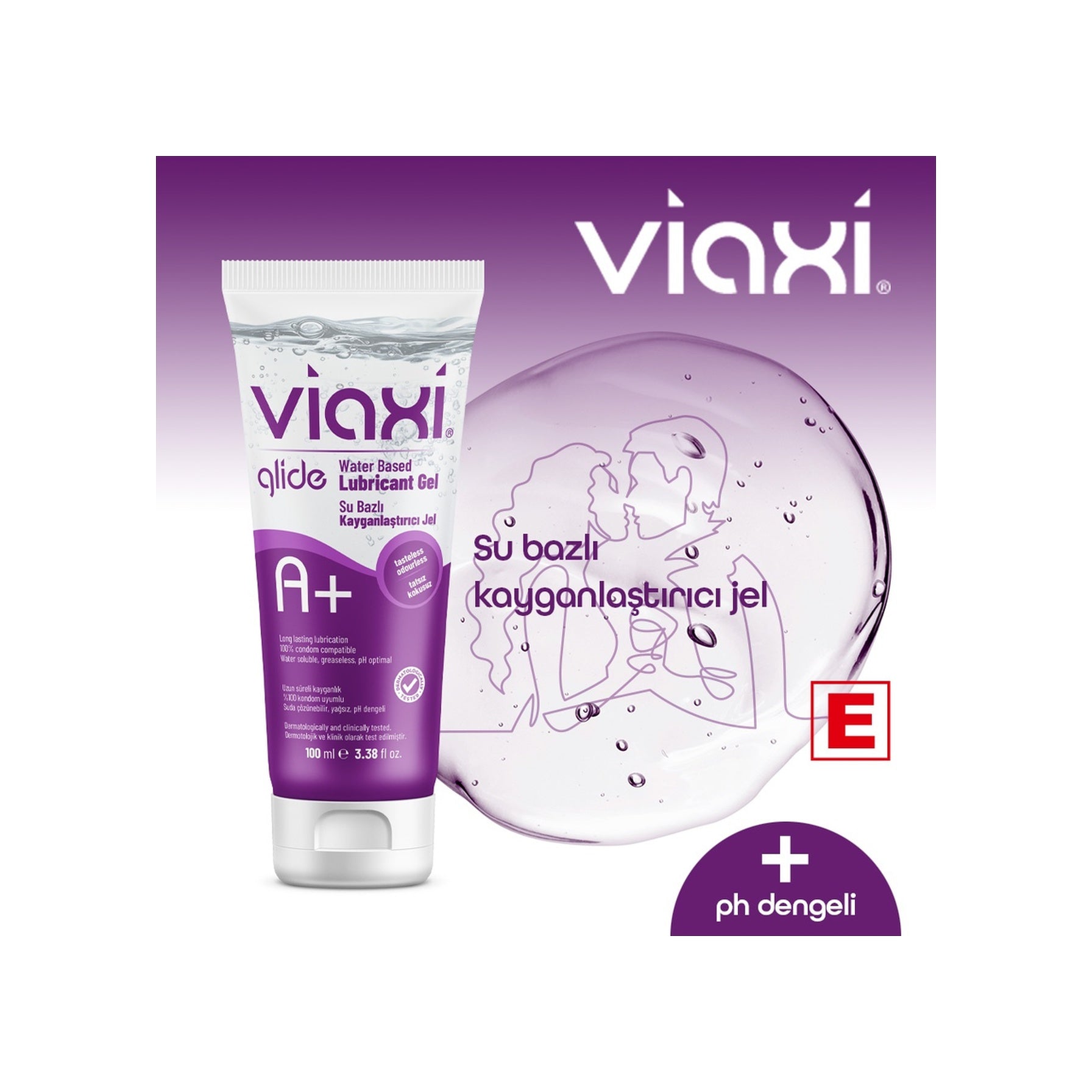 Viaxi Glide Su Bazlı Kayganlaştırıcı Jel A+ 100 ML