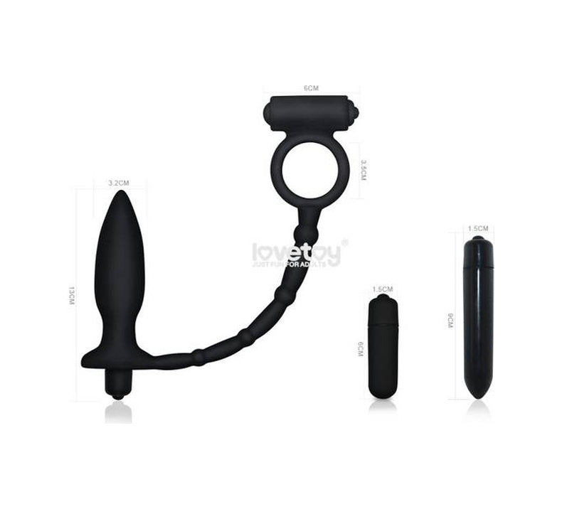 10 Titreşimli Anal Vibratör Penis Halkalı Plug Tıpa