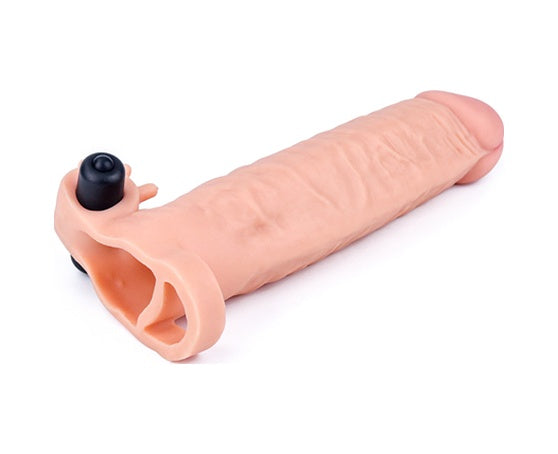 Lovetoy X-Tender Realistik Titreşimli 5 CM Dolgulu Uzatmalı Penis Kılıfı 19 CM