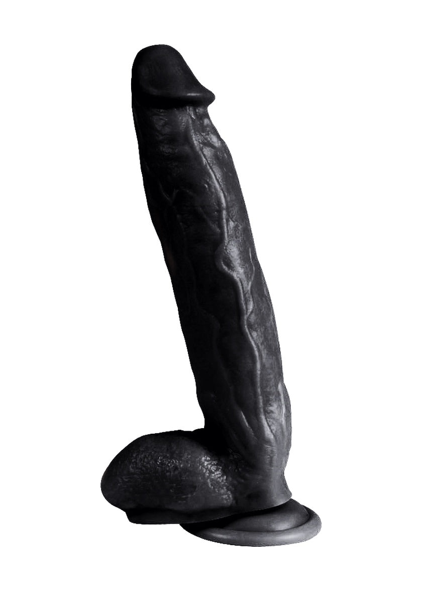 King Size Realistik 30 CM Gerçekçi Ten Dokusunda Vantuzlu Zenci Siyah Yapay Dildo Penis