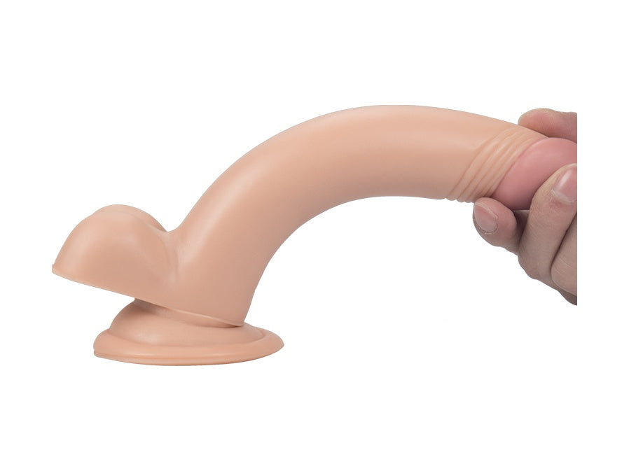 21 CM Ten Dokusu Realistik Vantuzlu Süper Anal Dildo Penis