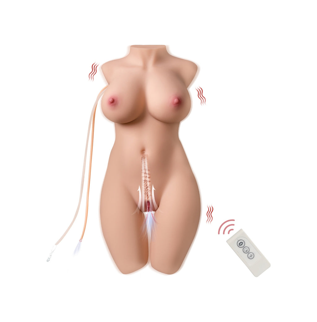 Full Realistik 55 CM İskelet Yapıda Vakumlu 5 Titreşimli Tüm Vücut