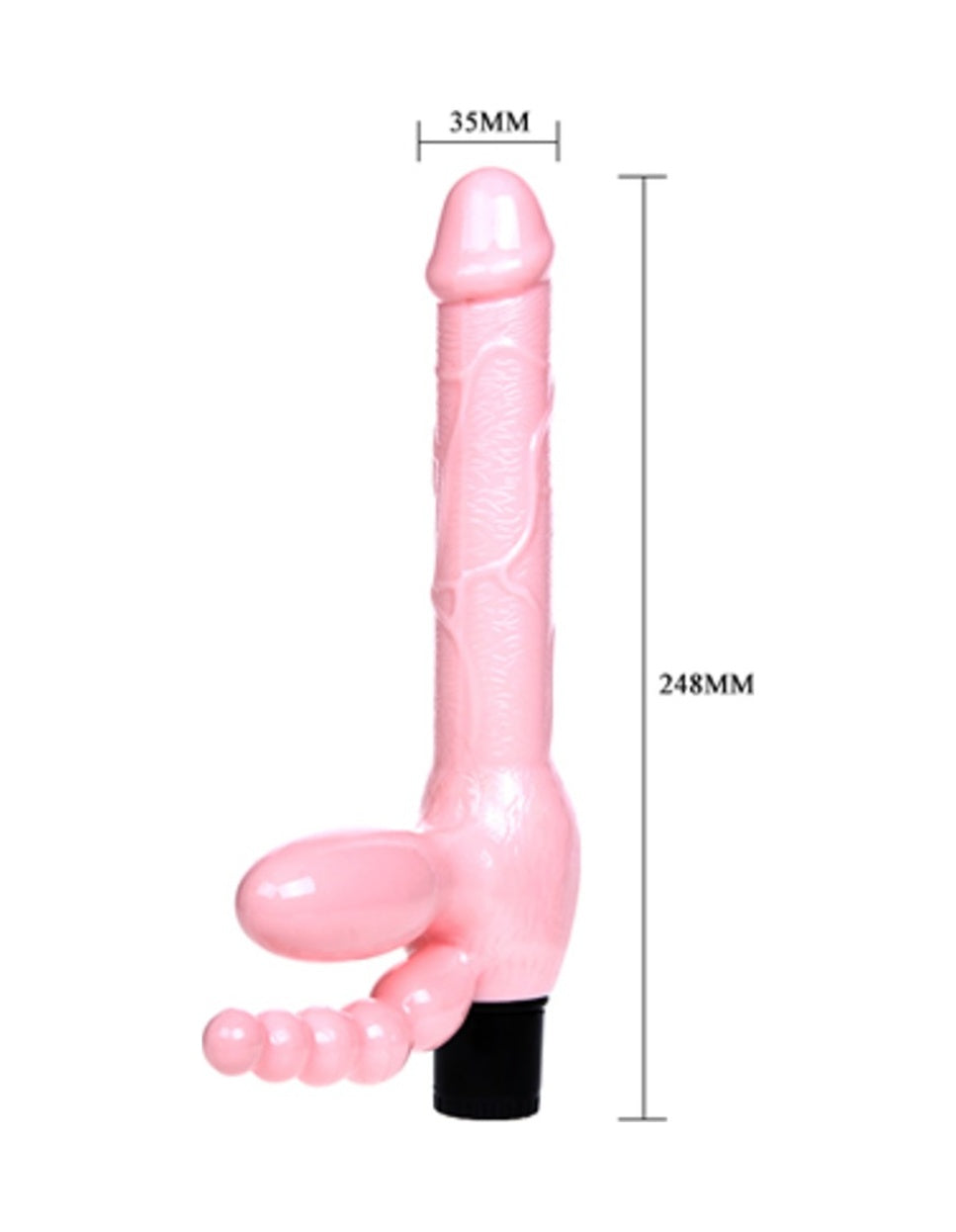 Baile Çift Taraflı Belden Bağlamalı Penis G-Spot Vibratör Anal Plug