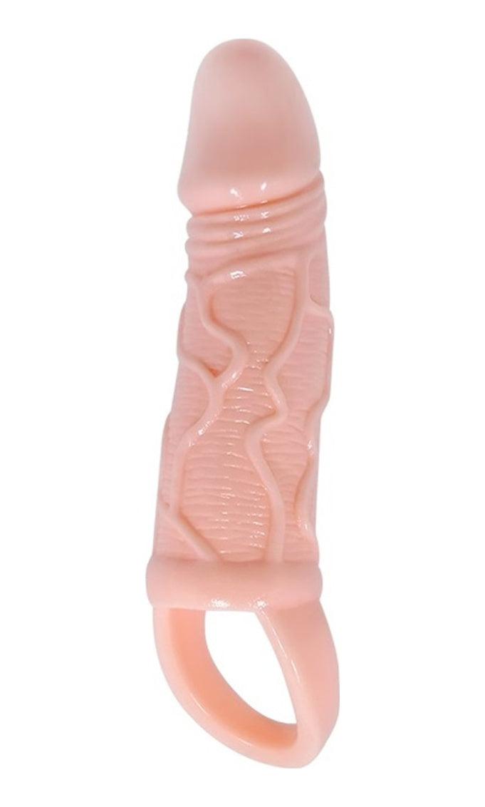 Pretty Love Breyden 18 Cm Uzatmalı 3 Cm Dolgulu Testis Halkalı Penis Kılıfı