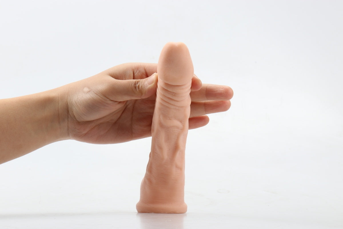 Ucu Dolgulu Realistik 18 CM Uzatmalı Penis Kılıfı