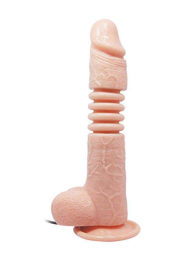 Oynarbaşlı 22 CM Akordiyon Titreşimli Vibratör Tasarım Dildo Penis