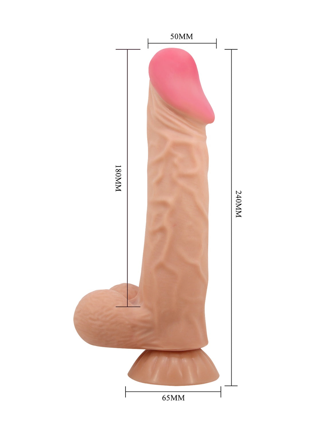 Kayan Cilt Serisi 24 Cm Kıkırdaklı Realistik Penis Damarlı Dildo