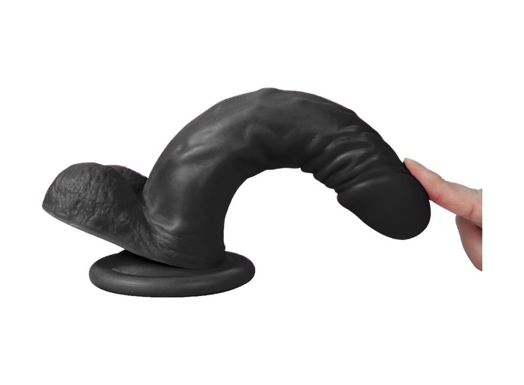 Et Dokusunda 21Cm Realistik Zenci Penis Gerçekçi Vibratör Dildo
