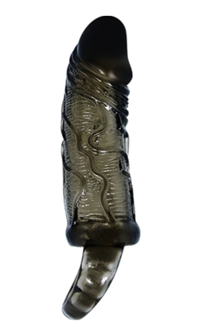 Pretty Love Breyden 16 Cm Siyah Zenci Uzatmalı Silikon Penis Kılıfı Dildo