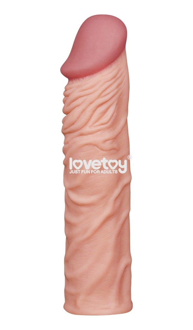 Lovetoy X-Tender 5 CM Dolgulu Uzatmalı Realistik Penis Kılıfı 20 CM