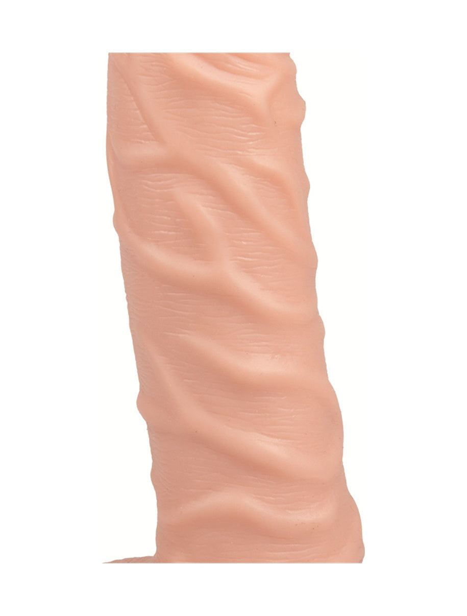 Realistik 18 CM Vantuzlu Damarlı Ten Dokusunda Süper Yapay Dildo