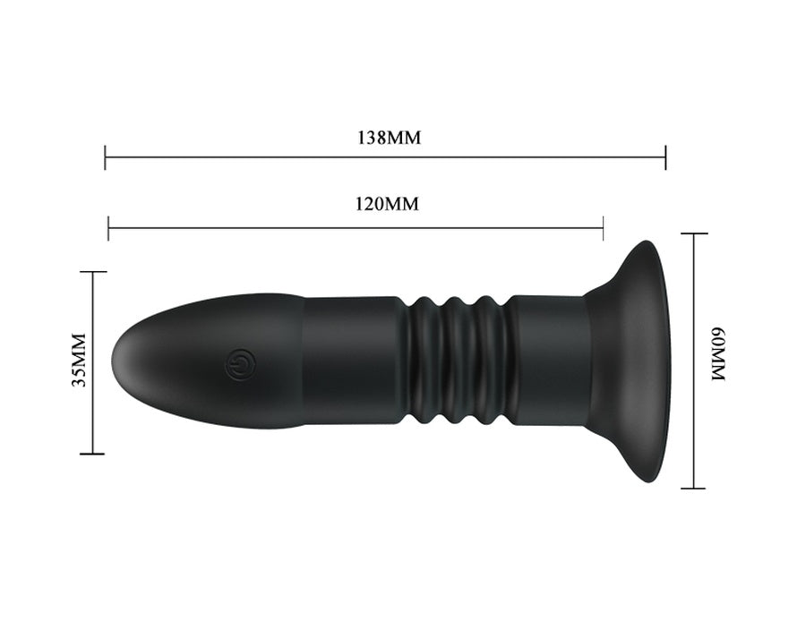 Uzaktan Kumandalı 4 Titreşim & 4 İleri Geri Hareketli USB Şarjlı Anal Plug
