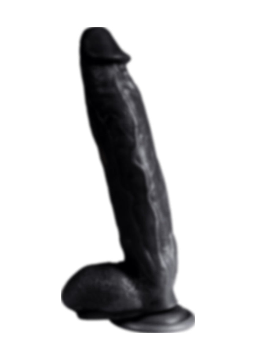 King Size Realistik 30 CM Gerçekçi Ten Dokusunda Vantuzlu Zenci Siyah Yapay Dildo Penis