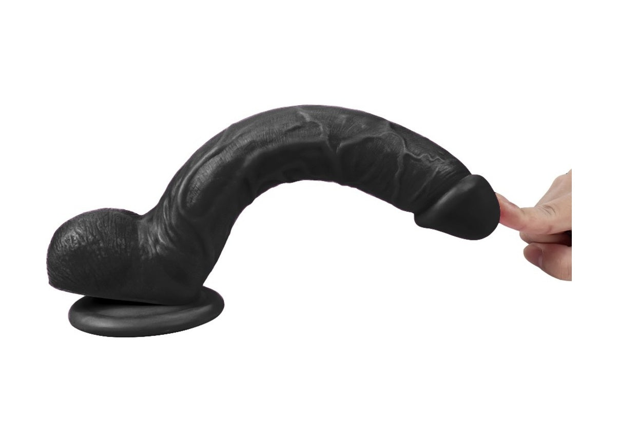 King Size 28 Cm Vantuzlu Gerçekçi Realistik Zenci Penis Dildo