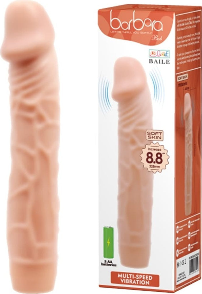 Baile Güçlü Titreşimli 23Cm Realistik Vibratör Gerçekci Penis Dildo