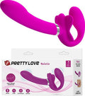 Pretty Love 12 Titreşimli Silikon Strap-On Usb Şarjlı Süper Lüks Vibratör