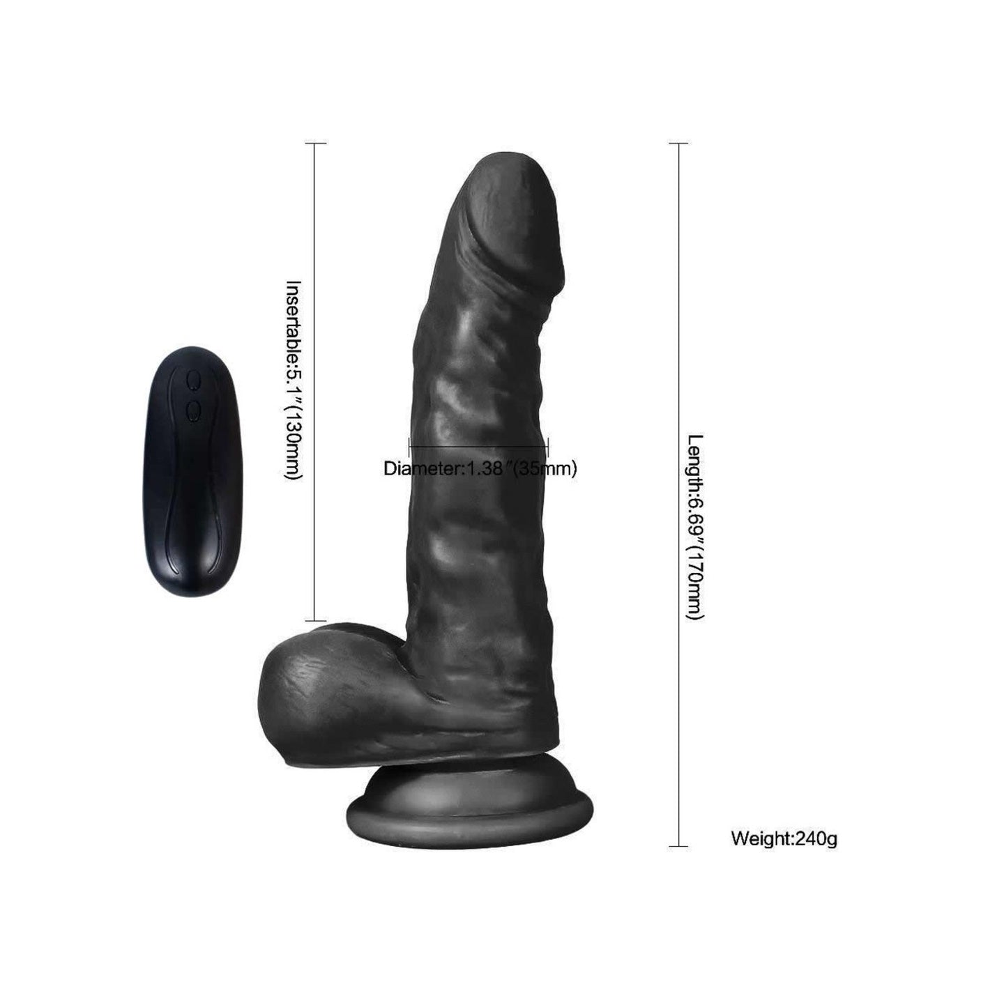 10 Titreşimli 17Cm Zenci Vibratör Realistik Gerçekçi Penis Dildo