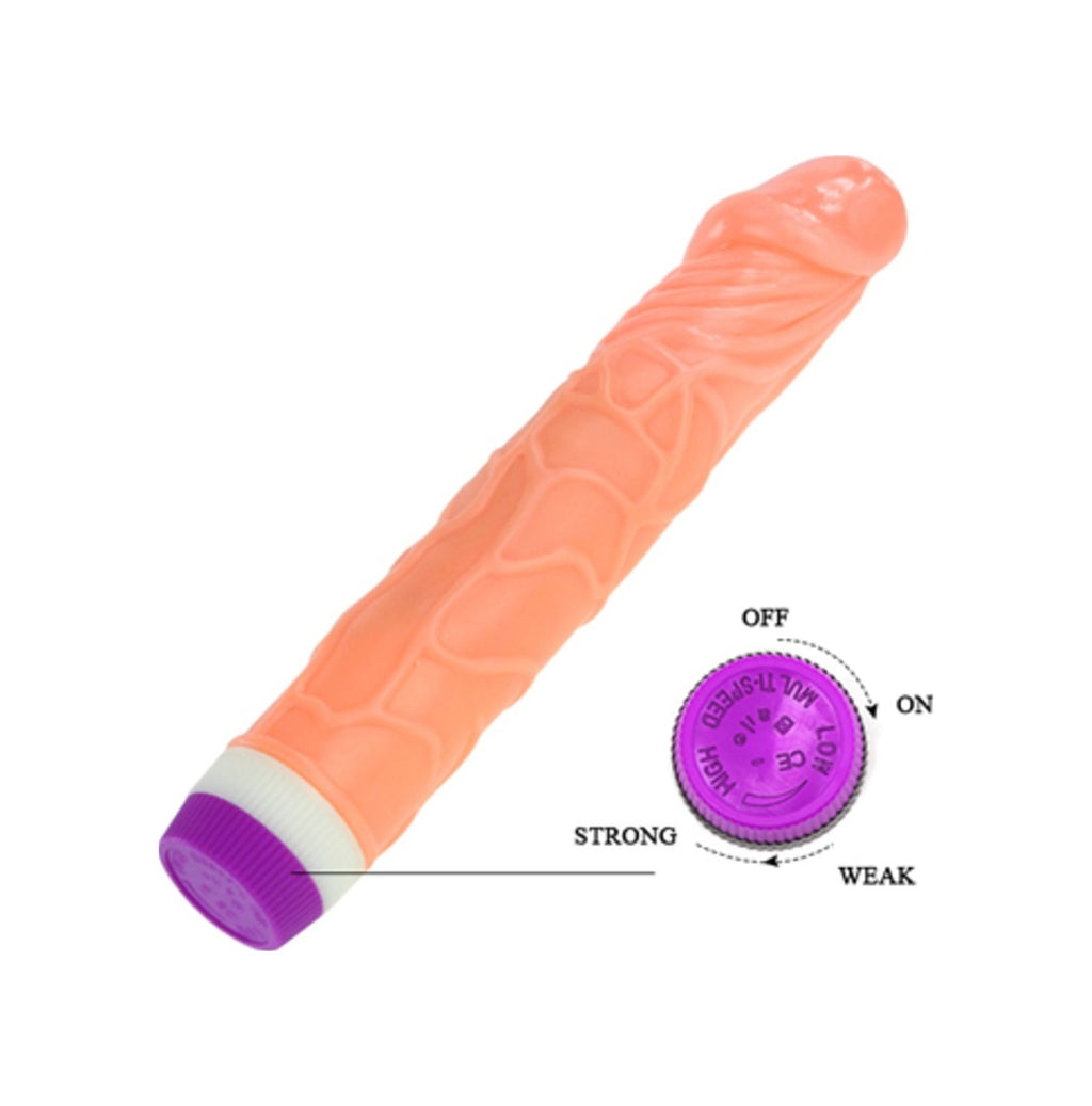 Waves 22 Cm Güçlü Titreşimli Realistik Vibratör Gerçekçi Dildo
