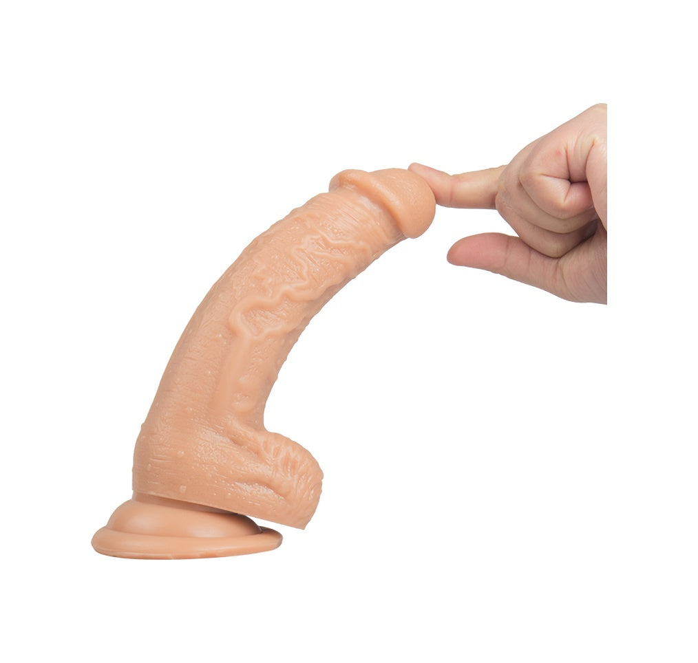 Gerçekçi Doku 19 CM Vantuzlu Realistik Dildo Penis