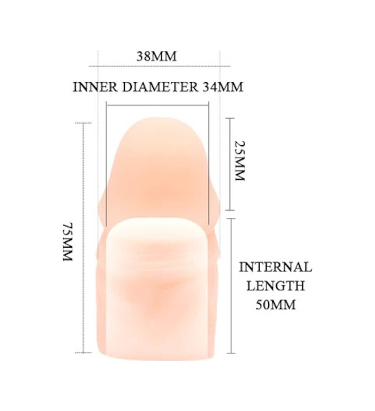 Baile Over Long Sleeve 3 Cm Dolgulu Uzatmalı Penis Kılıfı