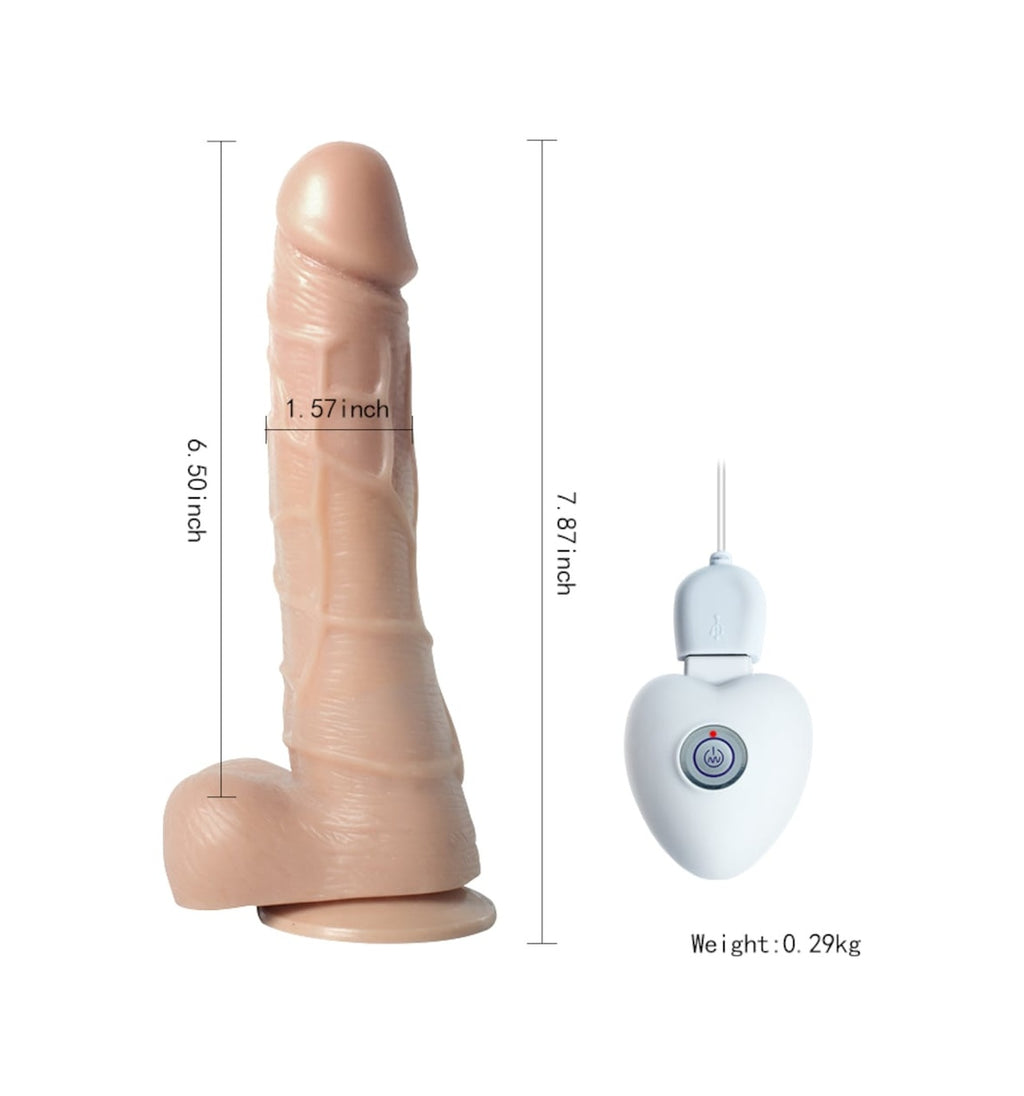 Usb Şarjlı Oynar Başlı Gerçekçi Vibratör Realistik Kalın Penis