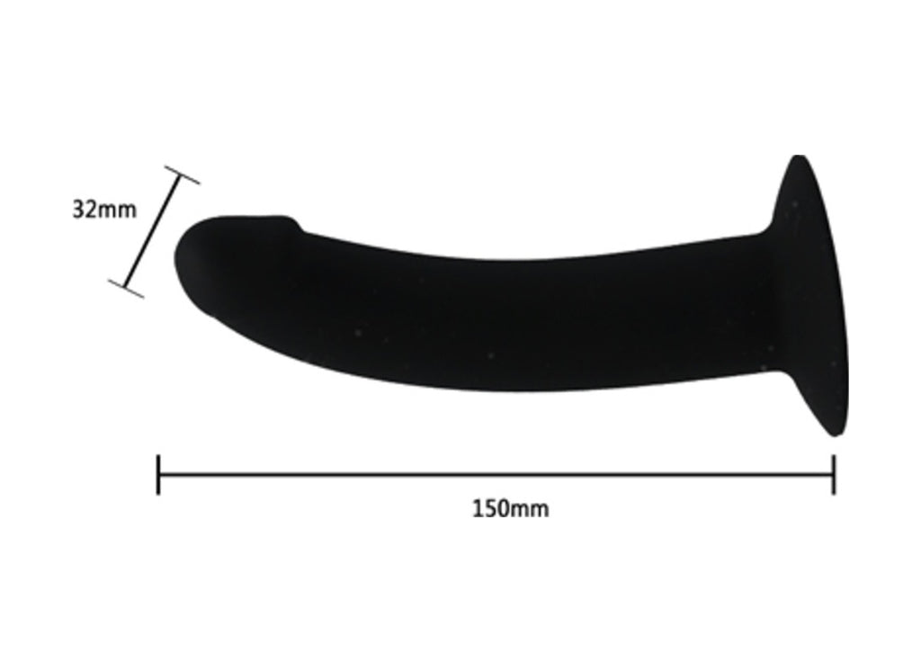 Baile Les'S 15 Cm Belden Bağlamalı Realistik Siyah Zenci Protez Penis