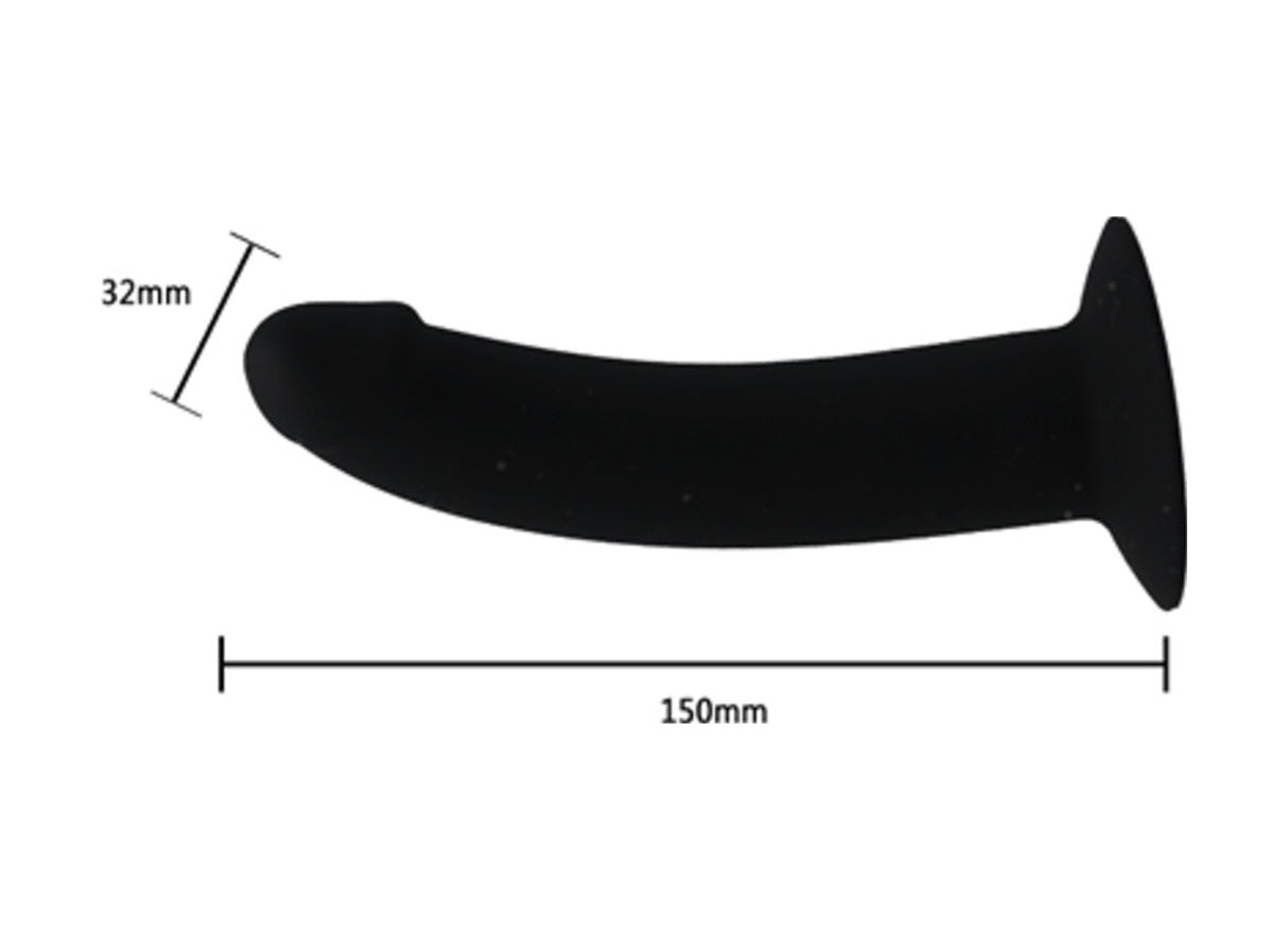 Baile Les'S 15 Cm Belden Bağlamalı Realistik Siyah Zenci Protez Penis