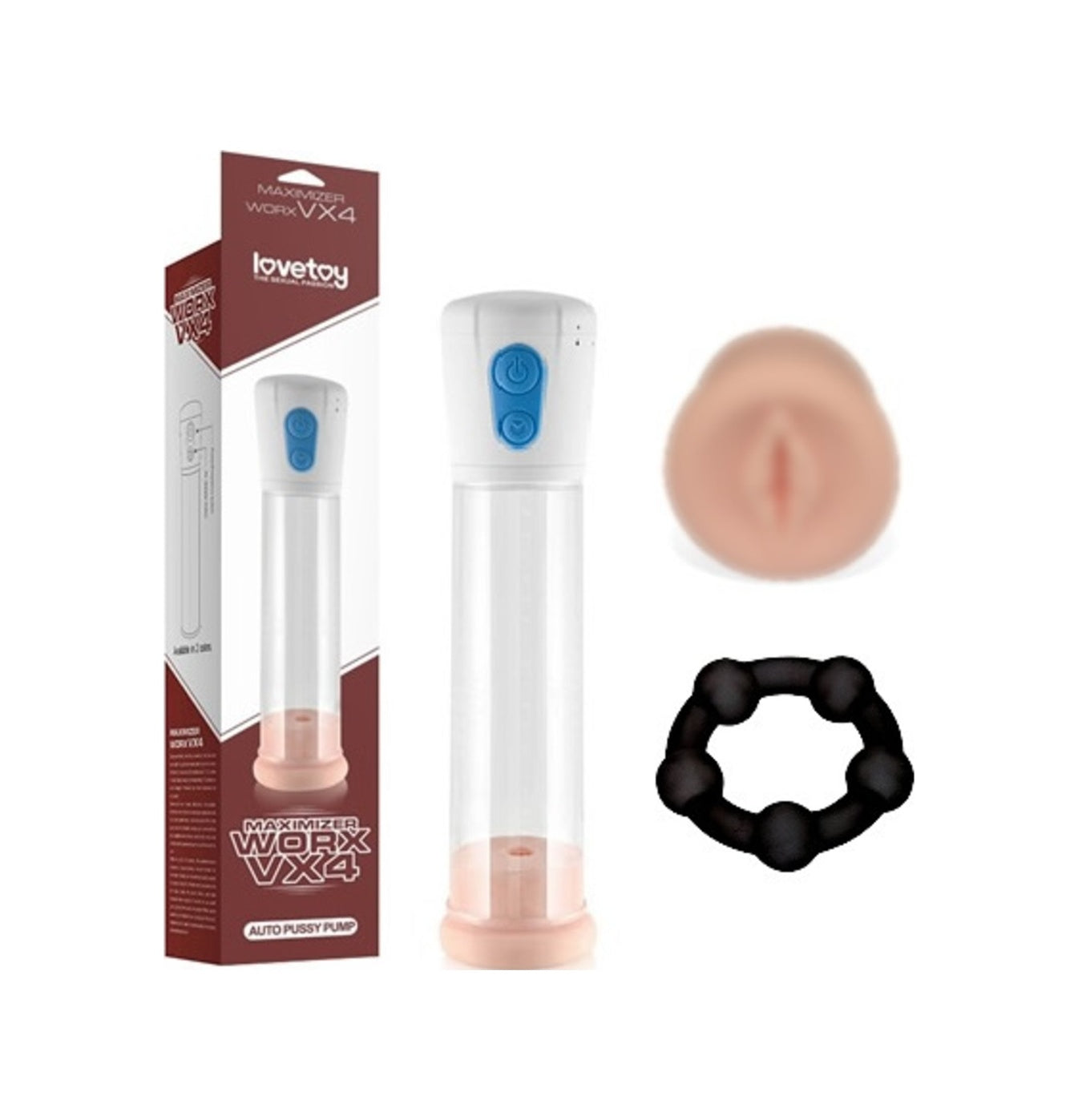 Lovetoy Worx Vx4 Suni Vajina Girişli Tam Otomatik Penis Vakum Pompası